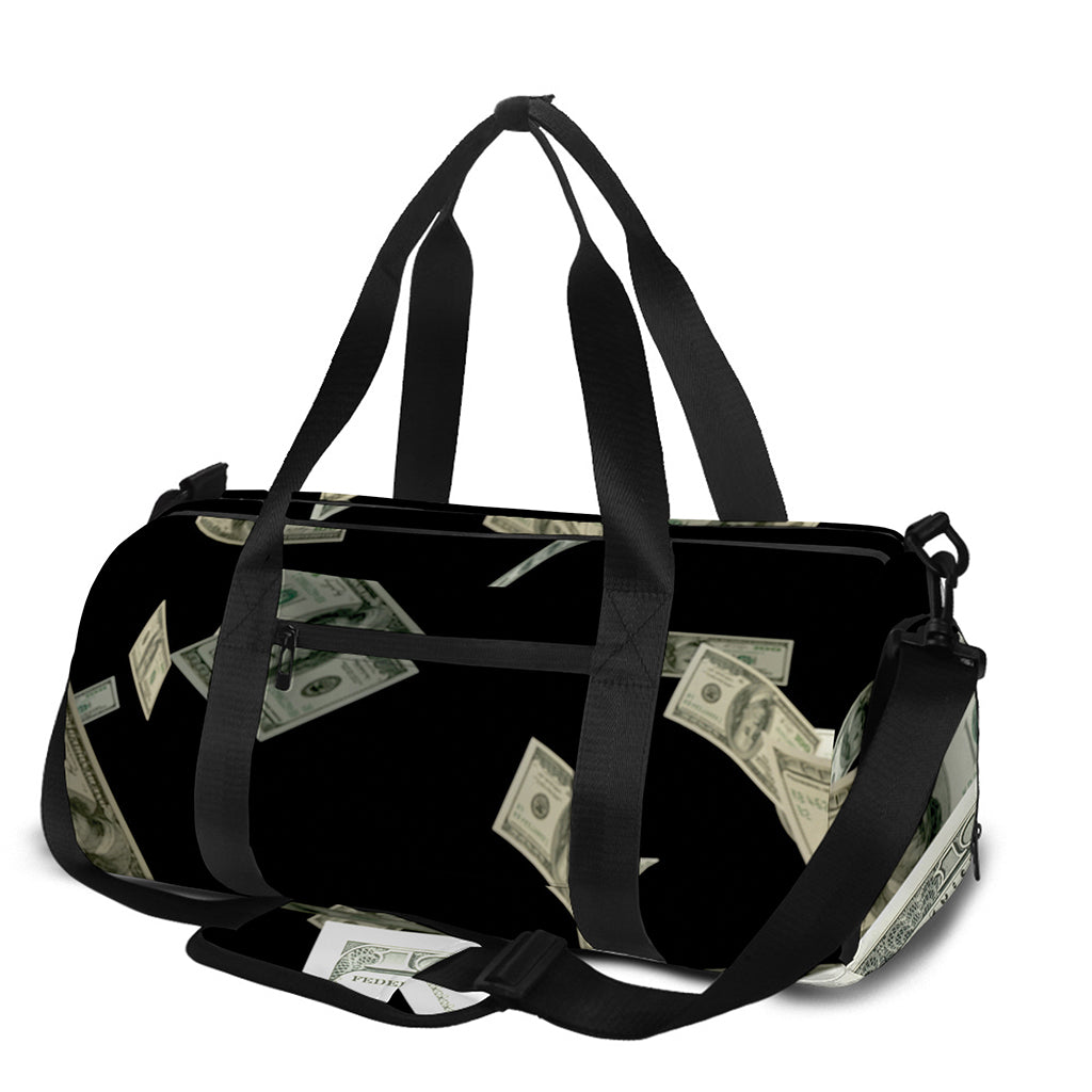 Flying US Dollar Print Gym Bag