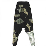 Flying US Dollar Print Hammer Pants