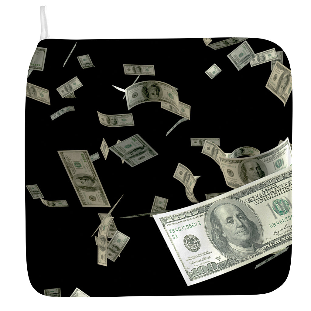 Flying US Dollar Print Hand Towel
