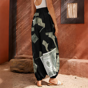 Flying US Dollar Print Harem Pants