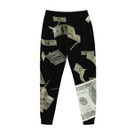 Flying US Dollar Print Jogger Pants