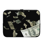 Flying US Dollar Print Laptop Sleeve