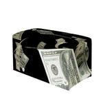 Flying US Dollar Print Leather Tissue Box Cover