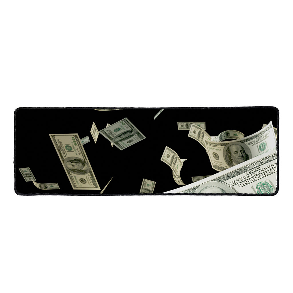 Flying US Dollar Print Long Kitchen Mat