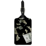 Flying US Dollar Print Luggage Tag