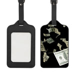 Flying US Dollar Print Luggage Tag