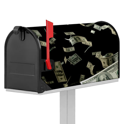 Flying US Dollar Print Mailbox Cover