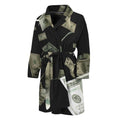 Flying US Dollar Print Men's Bathrobe