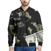 Flying US Dollar Print Men's Bomber Jacket