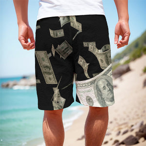 Flying US Dollar Print Men's Cargo Shorts