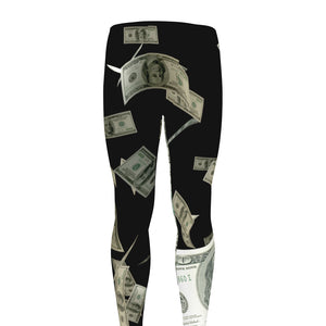 Flying US Dollar Print Men's leggings