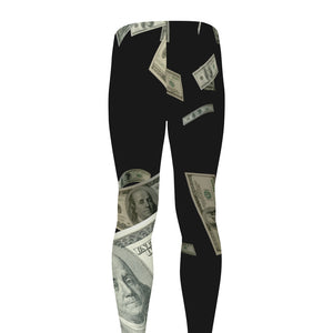 Flying US Dollar Print Men's leggings