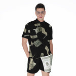 Flying US Dollar Print Men's Rompers