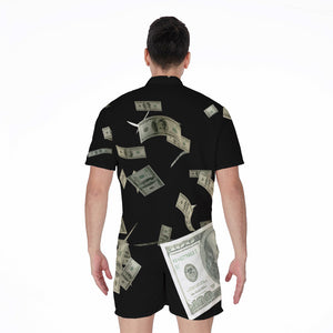 Flying US Dollar Print Men's Rompers