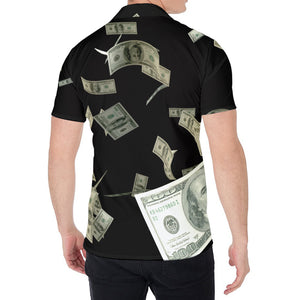 Flying US Dollar Print Men's Shirt