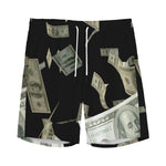 Flying US Dollar Print Men's Sports Shorts