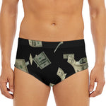 Flying US Dollar Print Men's Triangle Swim Briefs