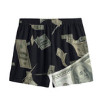 Flying US Dollar Print Mesh Shorts