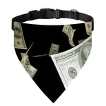 Flying US Dollar Print Over The Collar Dog Bandana