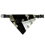 Flying US Dollar Print Over The Collar Dog Bandana