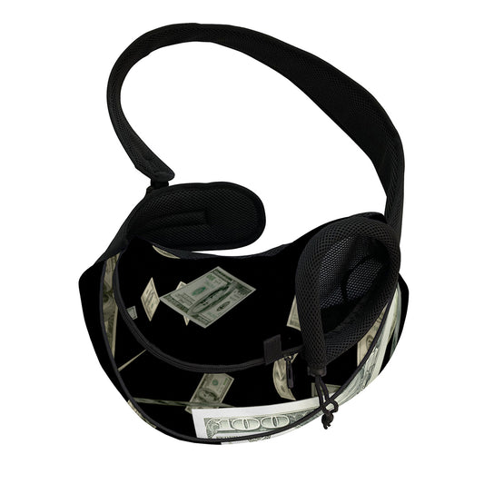 Flying US Dollar Print Pet Sling Carrier