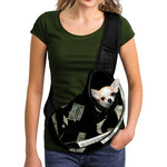 Flying US Dollar Print Pet Sling Carrier