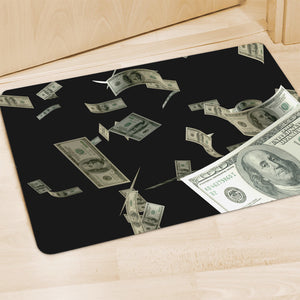 Flying US Dollar Print Polyester Doormat