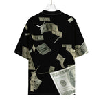 Flying US Dollar Print Rayon Hawaiian Shirt