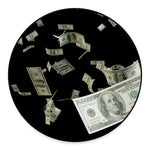 Flying US Dollar Print Round Floor Mat