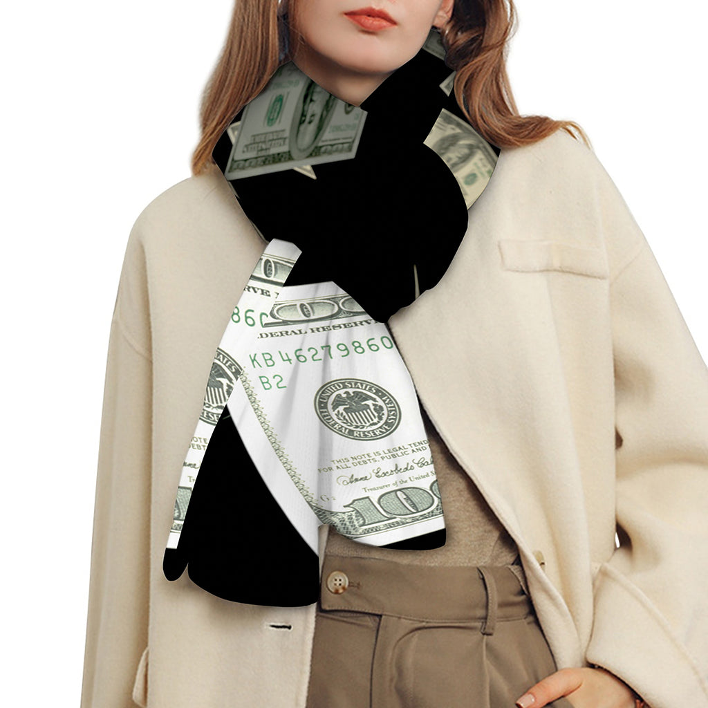 Flying US Dollar Print Scarf
