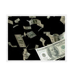 Flying US Dollar Print Sherpa Blanket