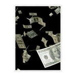 Flying US Dollar Print Sherpa Blanket
