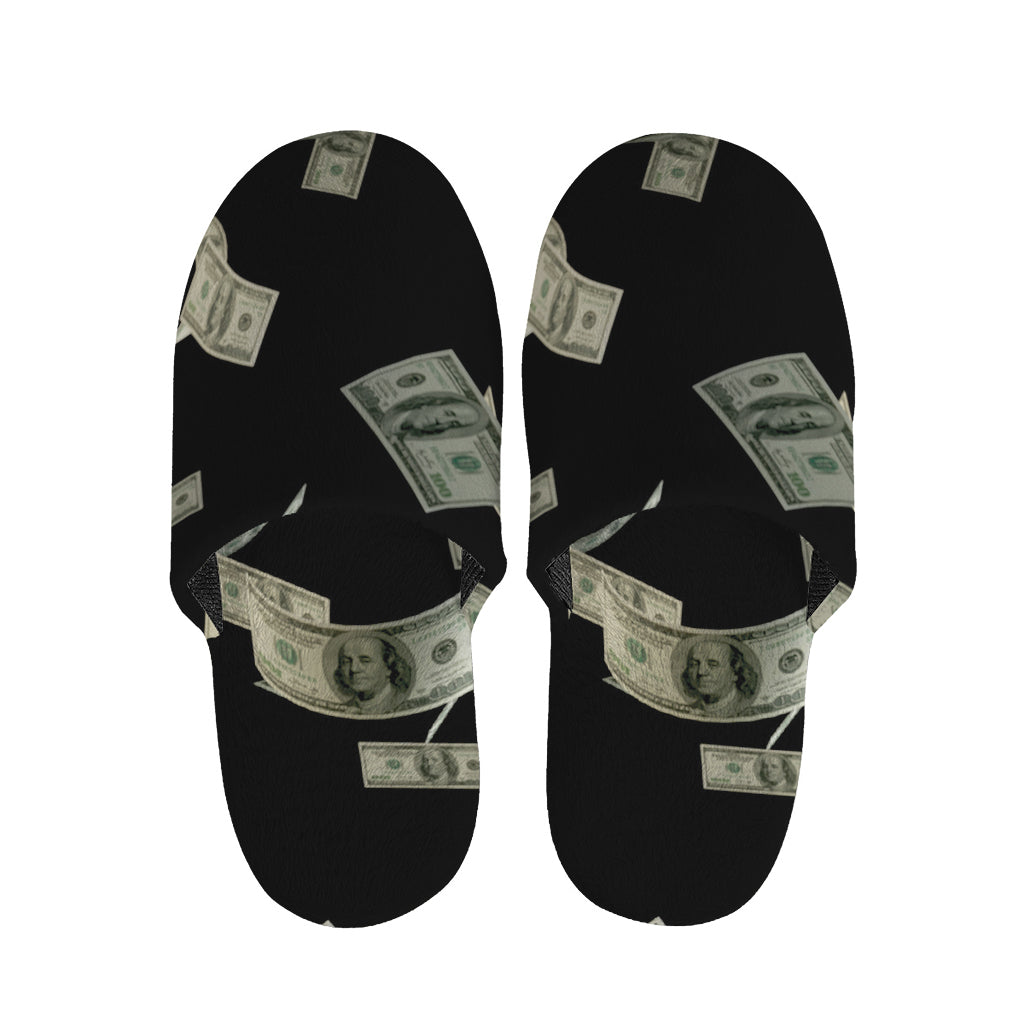 Flying US Dollar Print Slippers