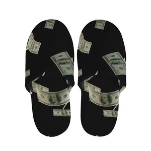 Flying US Dollar Print Slippers