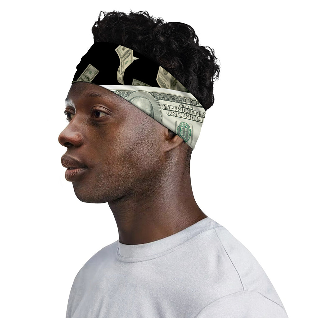 Flying US Dollar Print Sports Headband