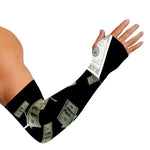 Flying US Dollar Print Sun Protection Arm Sleeves