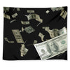 Flying US Dollar Print Tapestry