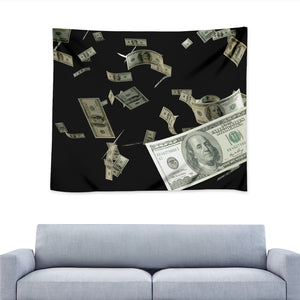 Flying US Dollar Print Tapestry