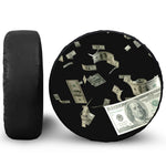 Flying US Dollar Print Tire Cover