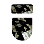 Flying US Dollar Print Toilet Lid And Tank Cover Set