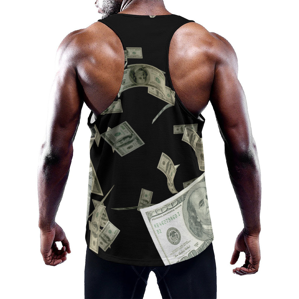 Flying US Dollar Print Training Tank Top