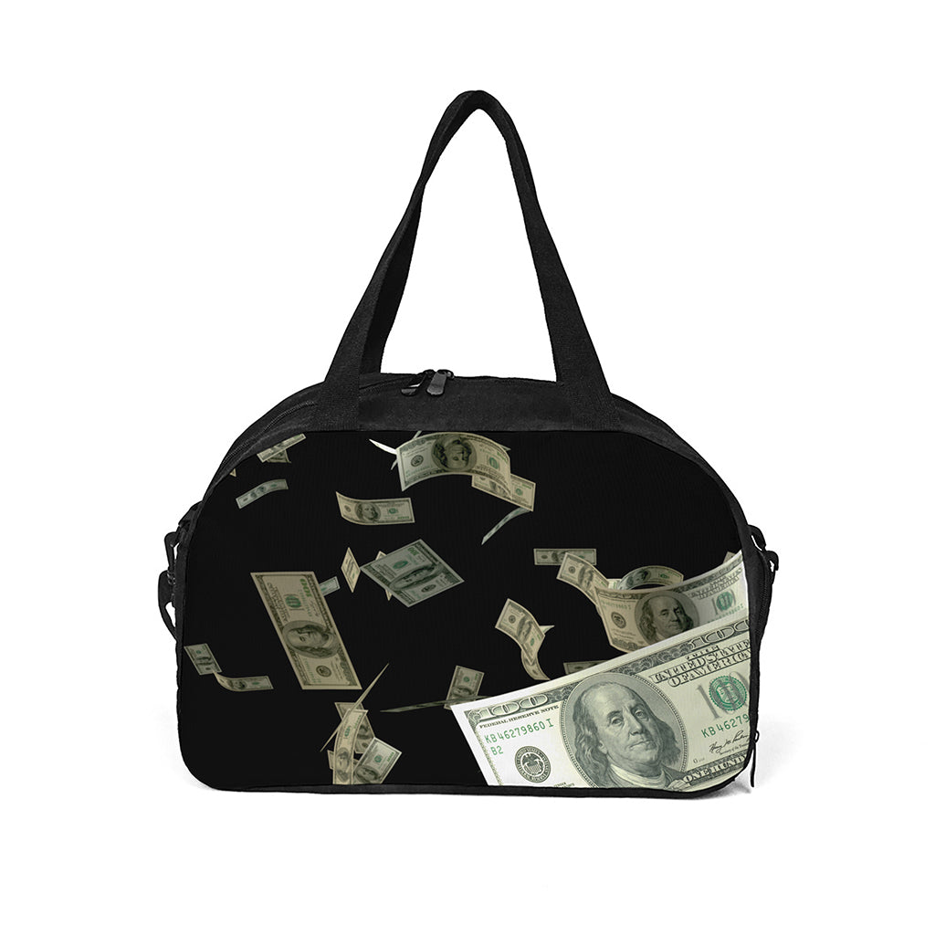 Flying US Dollar Print Travel Bag