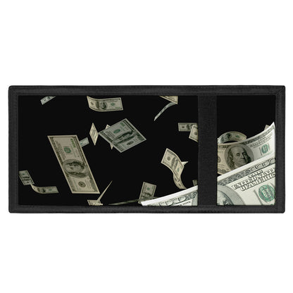 Flying US Dollar Print Trifold Wallet