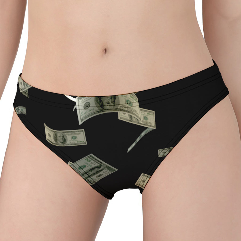 Flying US Dollar Print Women's Panties