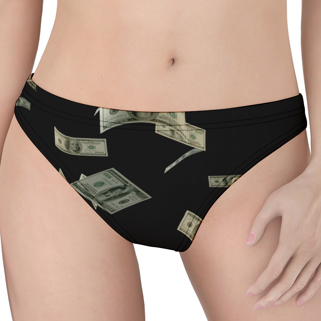 Flying US Dollar Print Women's Thong