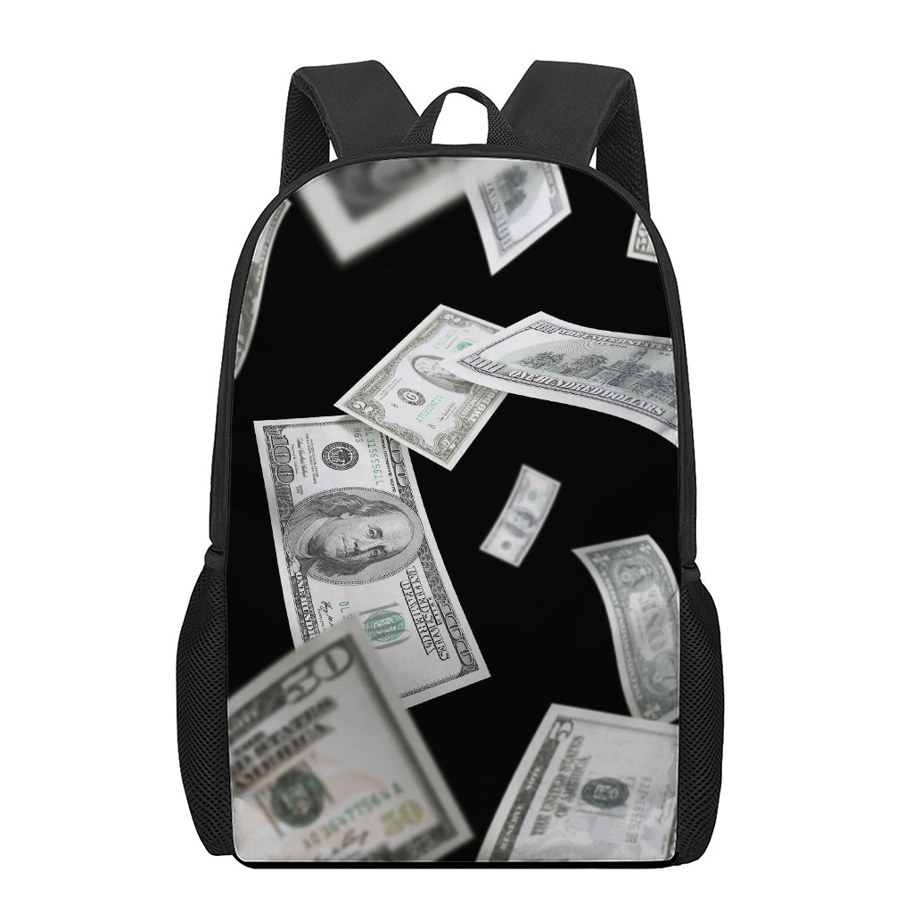 Flying USD Print 17 Inch Backpack
