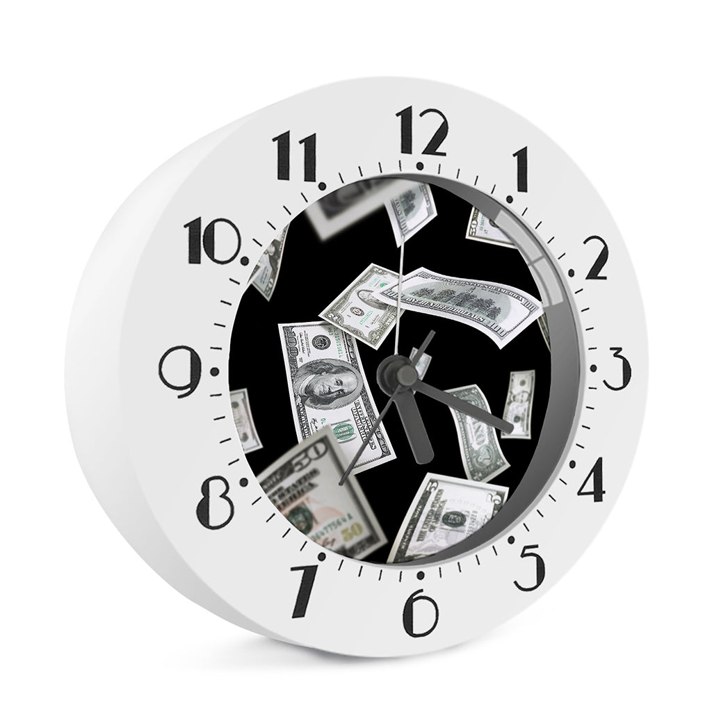 Flying USD Print Alarm Clock