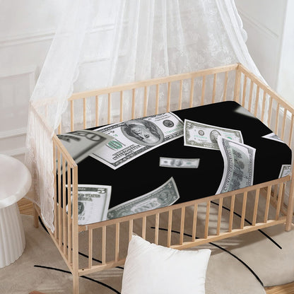 Flying USD Print Baby Crib Sheet