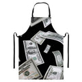Flying USD Print Bib Apron With Pocket