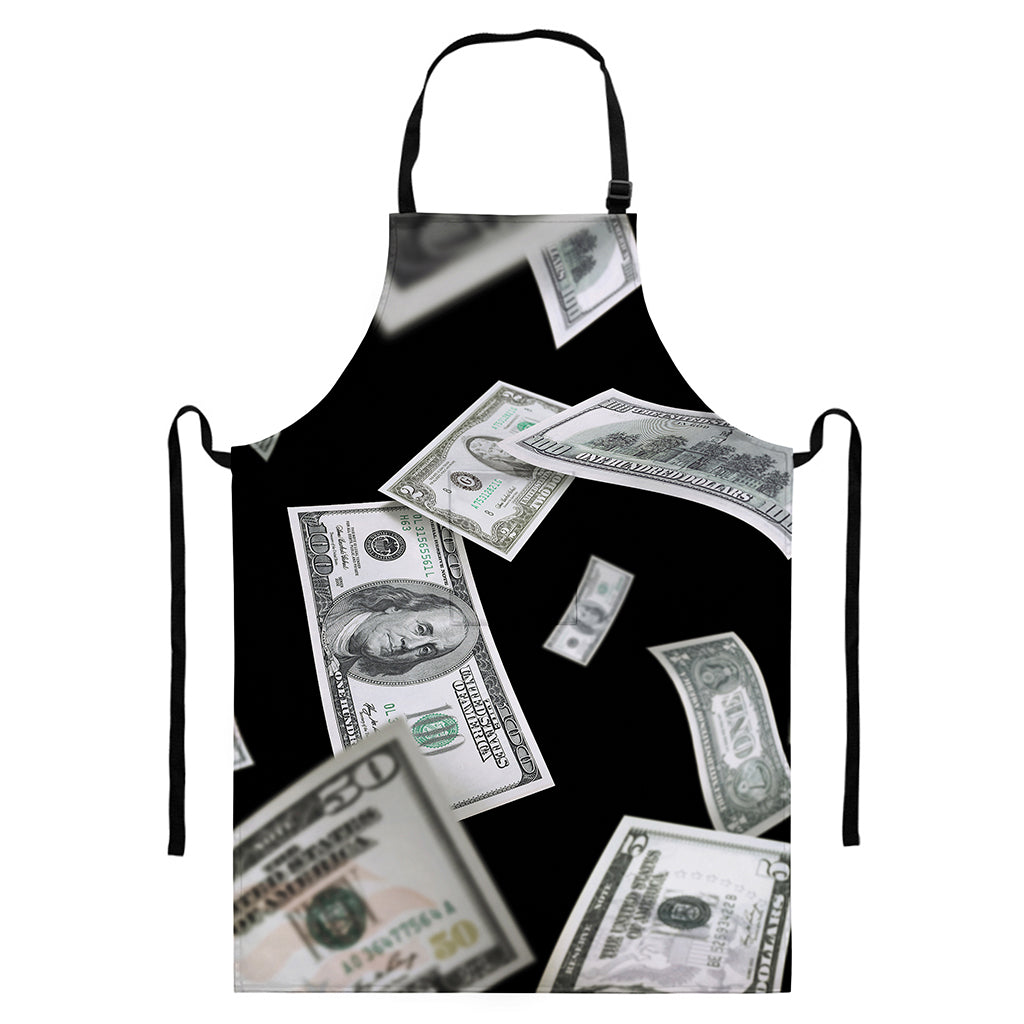 Flying USD Print Bib Apron With Pocket